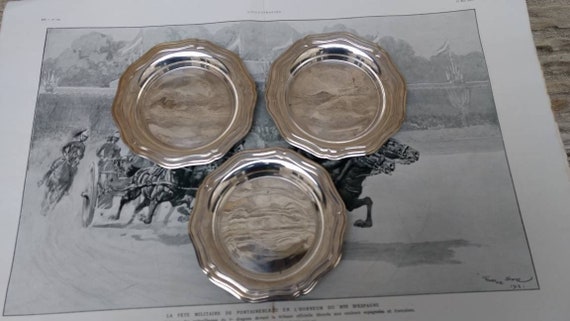 K+T by Christofle France Paris Silver Plate Set of Two Coasters New
