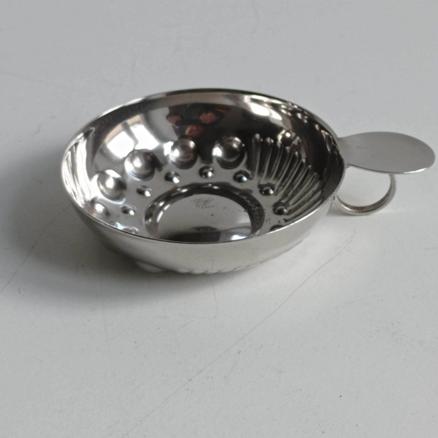 Français Tasse de Dégustation Champagne Gosset Millésimé/Cuillère Sommelier, en Métal Plaqué Argent