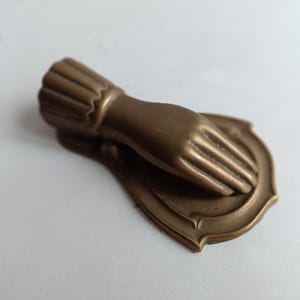 French antique bronze ladies hand with cuff, wall paper clip / clamp / letter clamp / desk accessory, or just a paper weight.