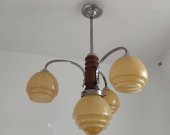 Art Deco Stil 4 Kugel zentrale Leuchte / Kronleuchter.