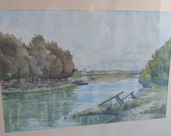 ヴィンテージフランス水彩画 - Etsy 日本