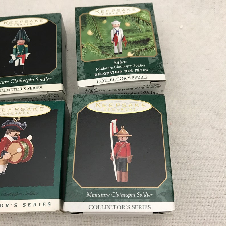Hallmark Vintage Miniature Clothespin Soldier Ornaments Etsy