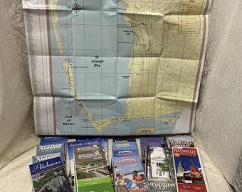 Vtg Road Map Lot of 17 Road Maps From The South, Florida, Alabama More 2007-2018