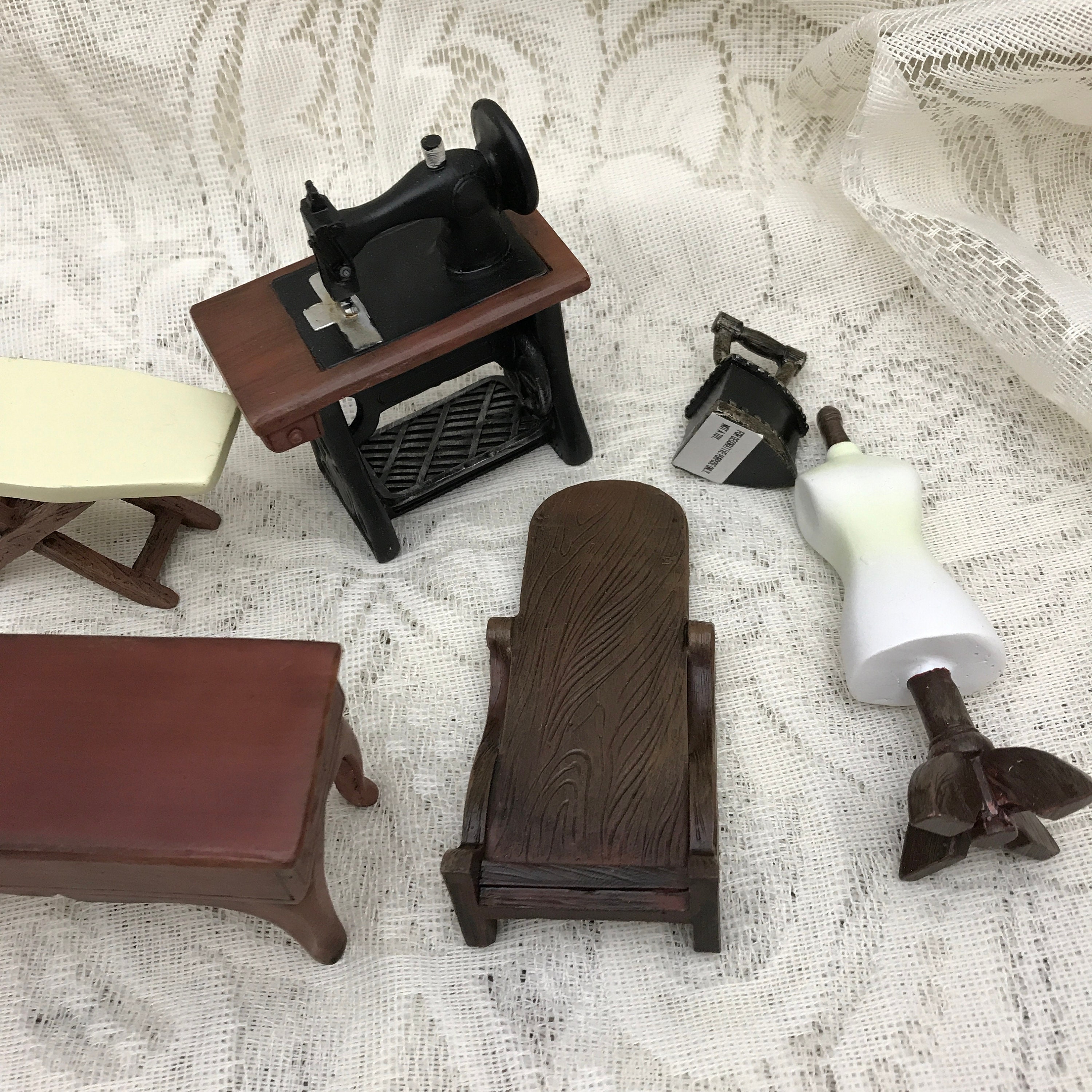 Dollhouse Vintage Furniture Complete Dollhouse Sewing Room Etsy