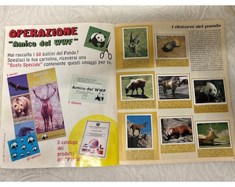 WWF Animali Da Salvare Vintage Sticker Album Panini World Wildlife