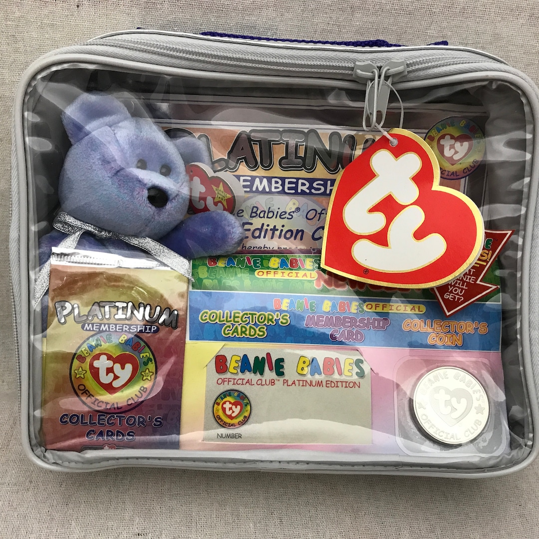 Vintage 1999 Ty Beanie Babies Official Club Platinum Edition