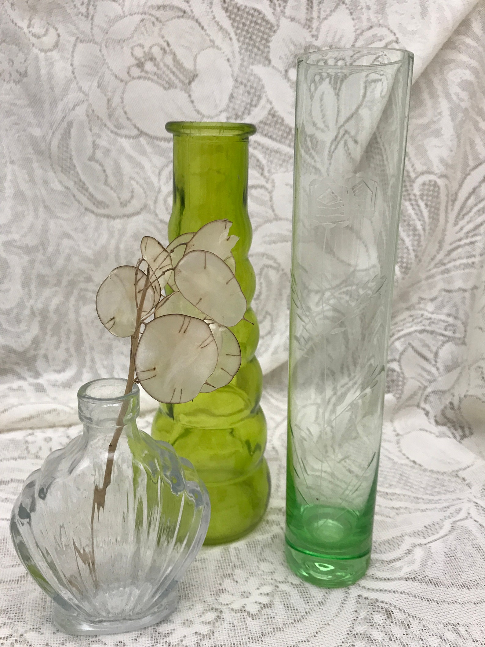 Vases verts et clairs trois différents types de vase verre Etsy
