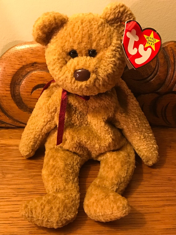 Ty Beanie Baby CURLY Beanie Baby Bear 1996 Child Free Home