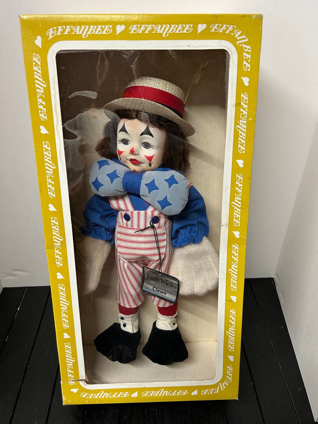 1979 Effanbee Faith Wick CLOWN Doll 16 Figurine W/ Original Tag/box