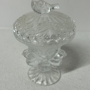 Bleikristall Trinket Jar, Hofbauer The Byrdes Collection, Vogelbad Trinket Box