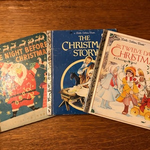 Vintage Golden Books, Children&#39;s Books, Christmas Golden Books, 1949, 1980, 1983