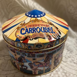 Vintage Carrouselblik van Hershey&#39;s: snoepblik voor verzamelaars 1996