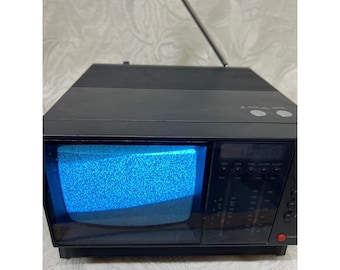 Vintage RCA BWT052E Tragbarer Crt TV bin UKW Radio Digitalwecker 1988 Teile