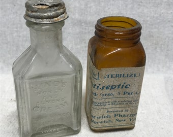 Vintage Apothecary Bottles, Cloudy Glass Vintage, Wedding Decoration, Farmhouse Dump Bottles, Unique Bottles