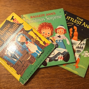 Vintage Kinderbücher, Dreistöckige Bücher, 1950er und 60er Jahre, USA Drucke