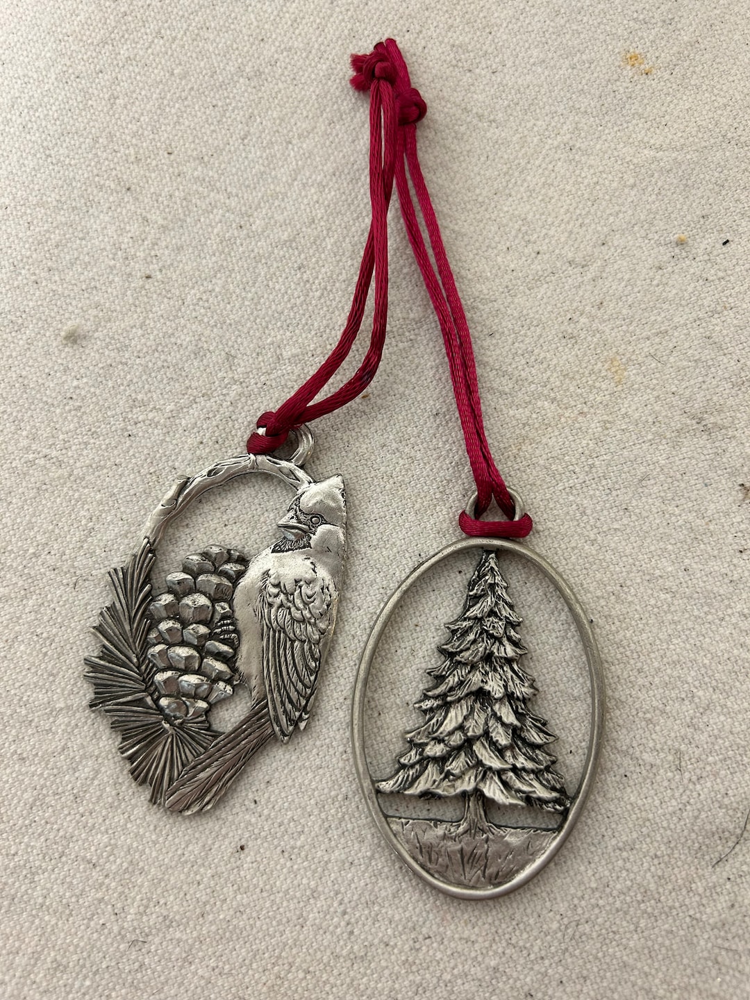 pewter christmas ornaments