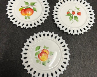 Set of Six Westmoreland Glass Fruit Plates - Etsy