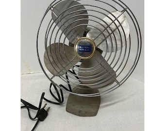 Vintage Oscillating Dominion Fan, Working Antique Fan, Old Table