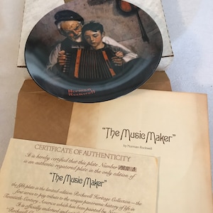 Norman Rockwell Society-decoratiebord The Music Marker Limited Edition Knowles