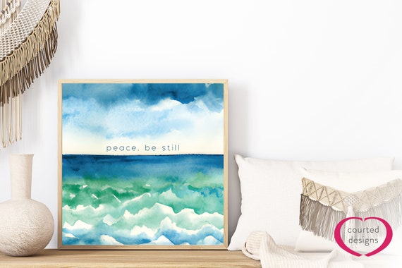 Digital Download: Mark 4 Bible Print, Peace, Be Still, Home Decor, Scripture Art, Wall Art, Christian Prints, Wall Prints, Gallery Wall