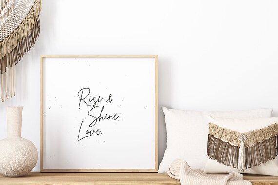 Digital Download: Rise and Shine, Love Bible Print, Home Decor, Scripture Art, Wall Art, Christian Print, Kids Decor, Kids Room