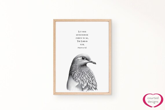 Digital Download: Philippians 4 Bible Verse Print, Let Your Gentleness Be Evident The LORD is Near, Wall Art, Christian Print, Home Decor