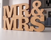 Wooden letters - MR MRS