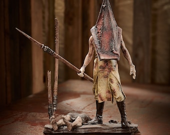 Red Pyramid Thing Limited Edition Statue, The Shadowed One, Pyramid Head, Collectible Vinyl Horror Monster Hand Painted Figurine