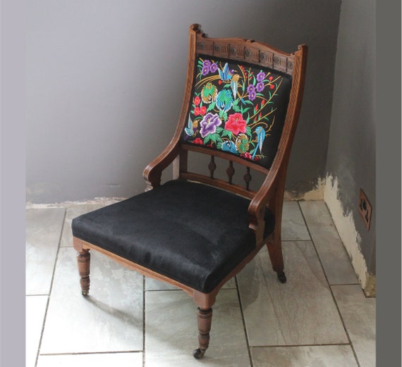 velvet nursing chair