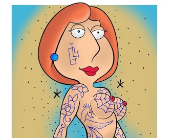 Sexy Lois Griffin Family Guy tattoo art print