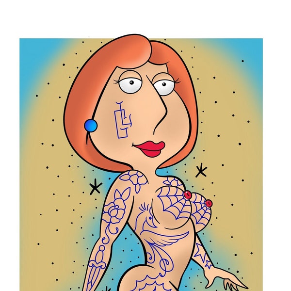 Sexy Lois Griffin Family Guy tattoo art print