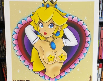 Princess Peaches Super Mario Smash Brothers Kunstdruck