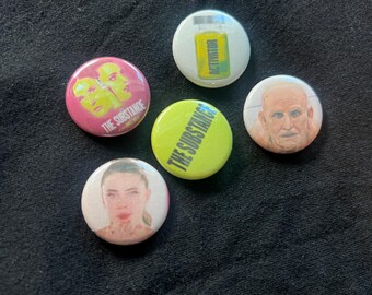The Substance 1” buttons -horror- pinback set