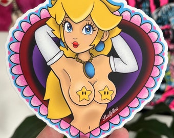 Princess Peaches large six inch Sexy Sticker