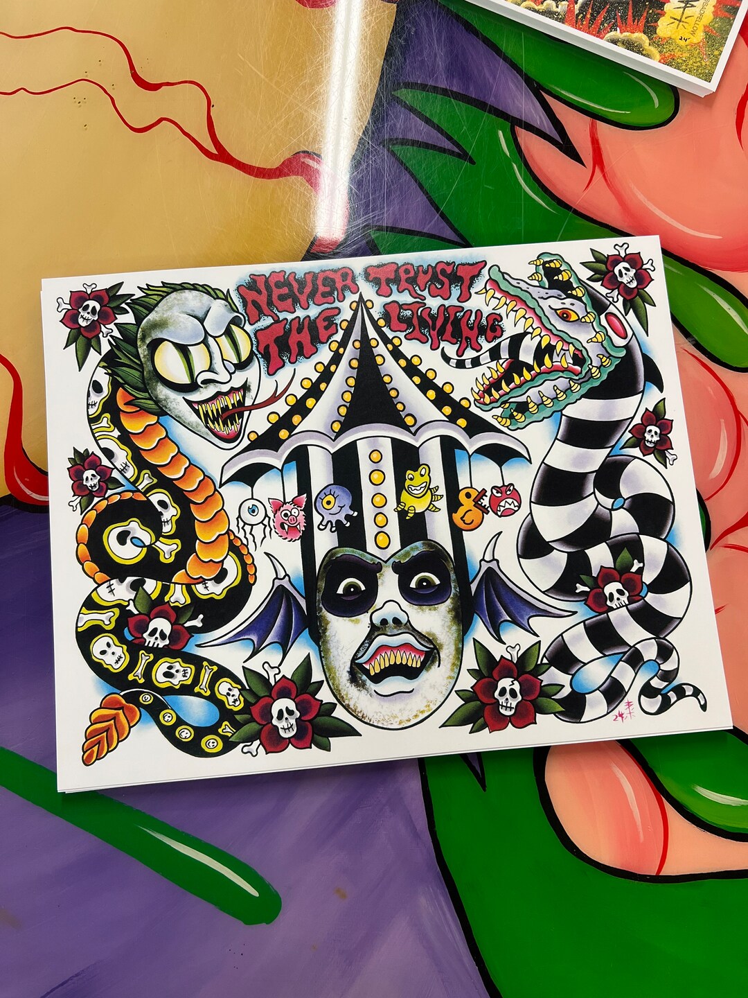 Beetlejuice Tattoo Flash Sheet #2 - Etsy