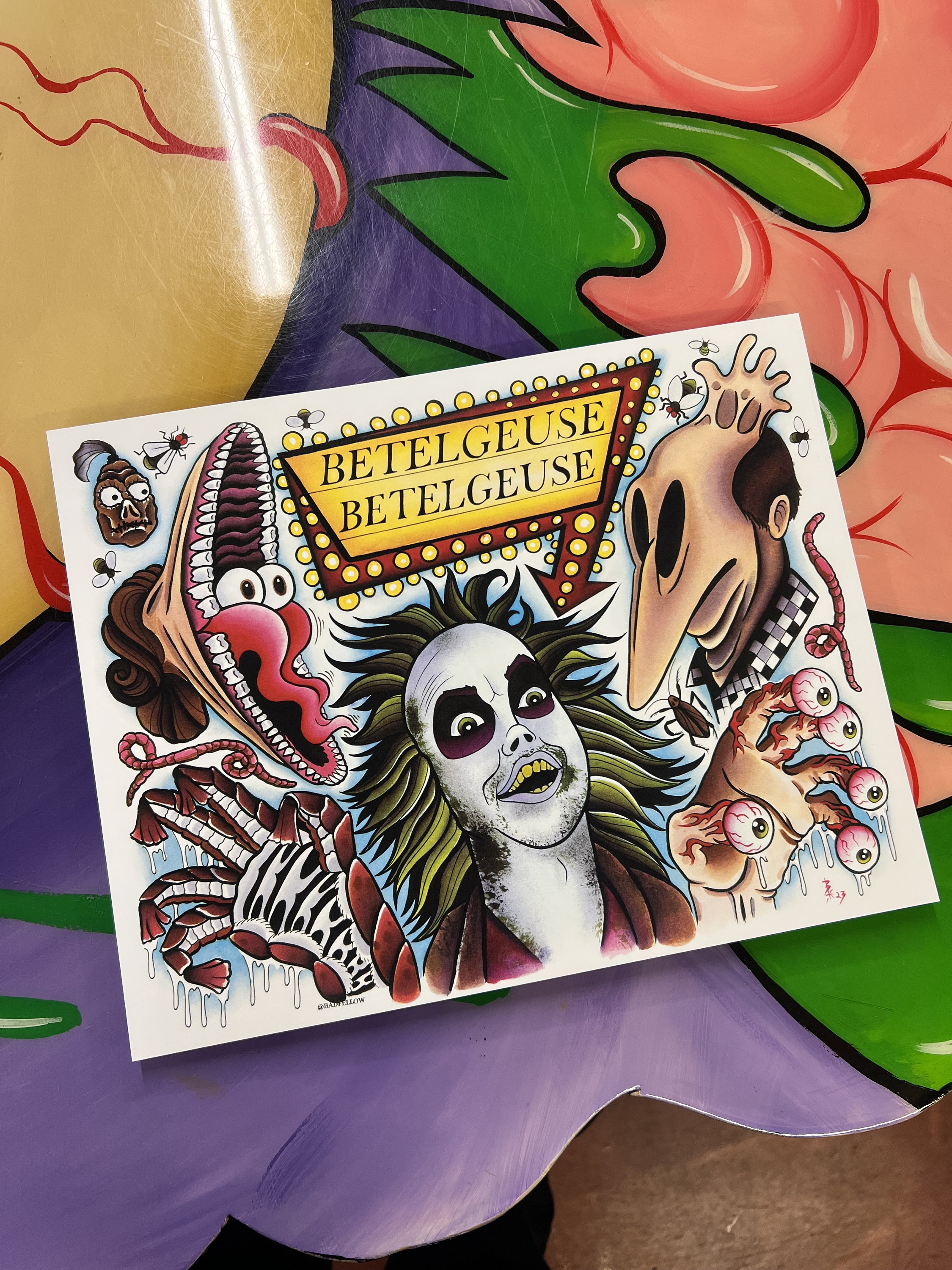 Beetlejuice Tattoo Flash Sheet - Etsy