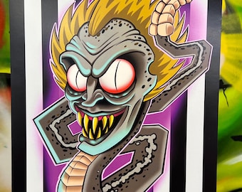Beetlejuice snake art print