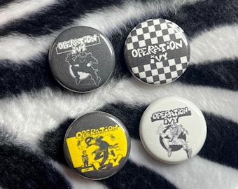 Operation Ivy 1” buttons - punk - pinback- OPIV