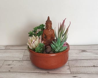 Artificial Succulent garden - no watering, low maintenance house plant