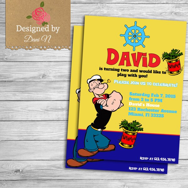 Popeye Birthday - Etsy