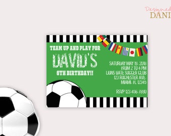 Soccer Party Invitation, Soccer Birthday invitation, Soccer Birthday Party, Russia 2018, Fifa World Cup, Soccer Decorations, germany soccer