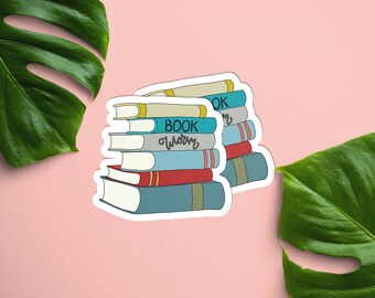 Book worm stickers, book lover waterproof sticker, coffee mug sticker, sticker for books lovers, Sticker for laptop, planner stickers, bujo