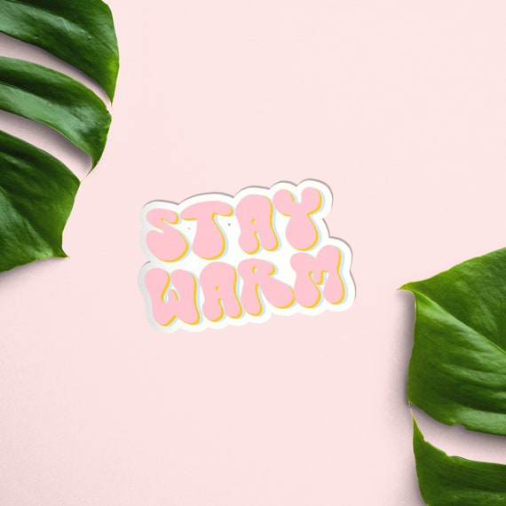 Stay Warm stickers, Stay cool waterproof sticker, coffee sticker stickers, vinyl decal, decal, Sticker for laptop, planner stickers, bujo Il_570xn