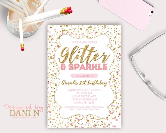 Sparkle Invitations Birthday Party 2