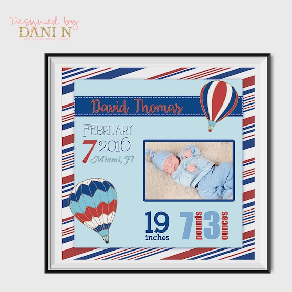 Up and Away Stats Print, Nursery Decor, Blue Birth announcement, Baby Up Up and Away, Nursery Wall Art, Personalized baby gifts, Boy Decor Il_570xn