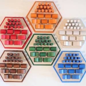 Settlers game piece holder set of 6