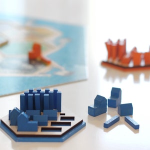 NEW AND IMPROVED Cities and Knights expansion game piece holder set of 6