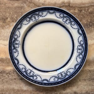 Antique Flow Blue And White Burgess & Leigh Burleigh Ware BELVOIR 9&quot; Plate