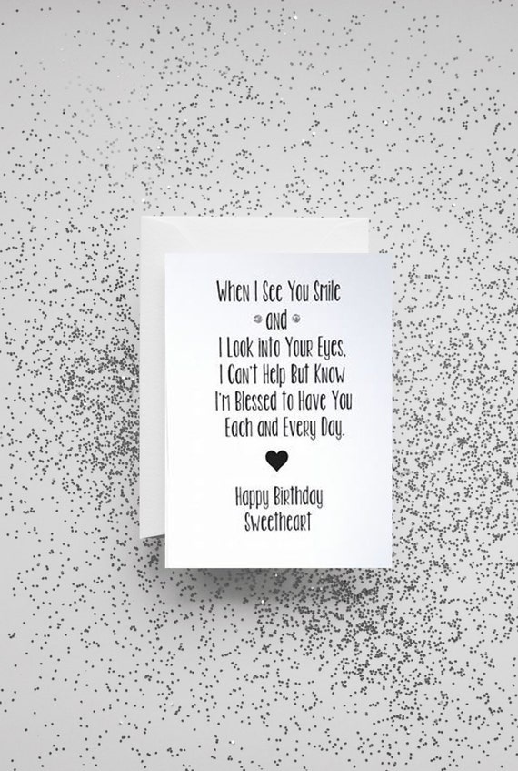 Carte Carte Joyeux Anniversaire Cherie Carte Doux Pour Elle Etsy