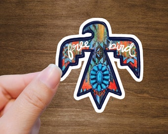 Free Bird Sticker, Band Sticker, Water bottle sticker, laptop sticker, Waterproof Stickers for Hydroflask, Free Bird, Colorful bird Sticker